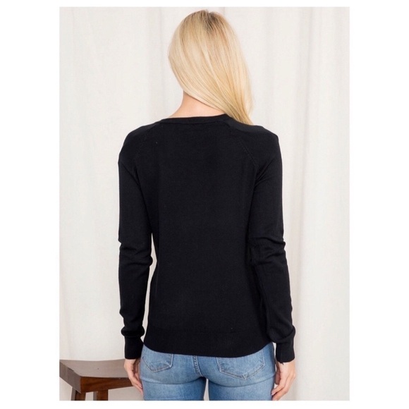 Present and Love Basic Black Fine Knit Pullover Top - Picture 6 of 10